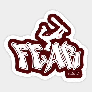 FEAR NINJA-WHITE Sticker